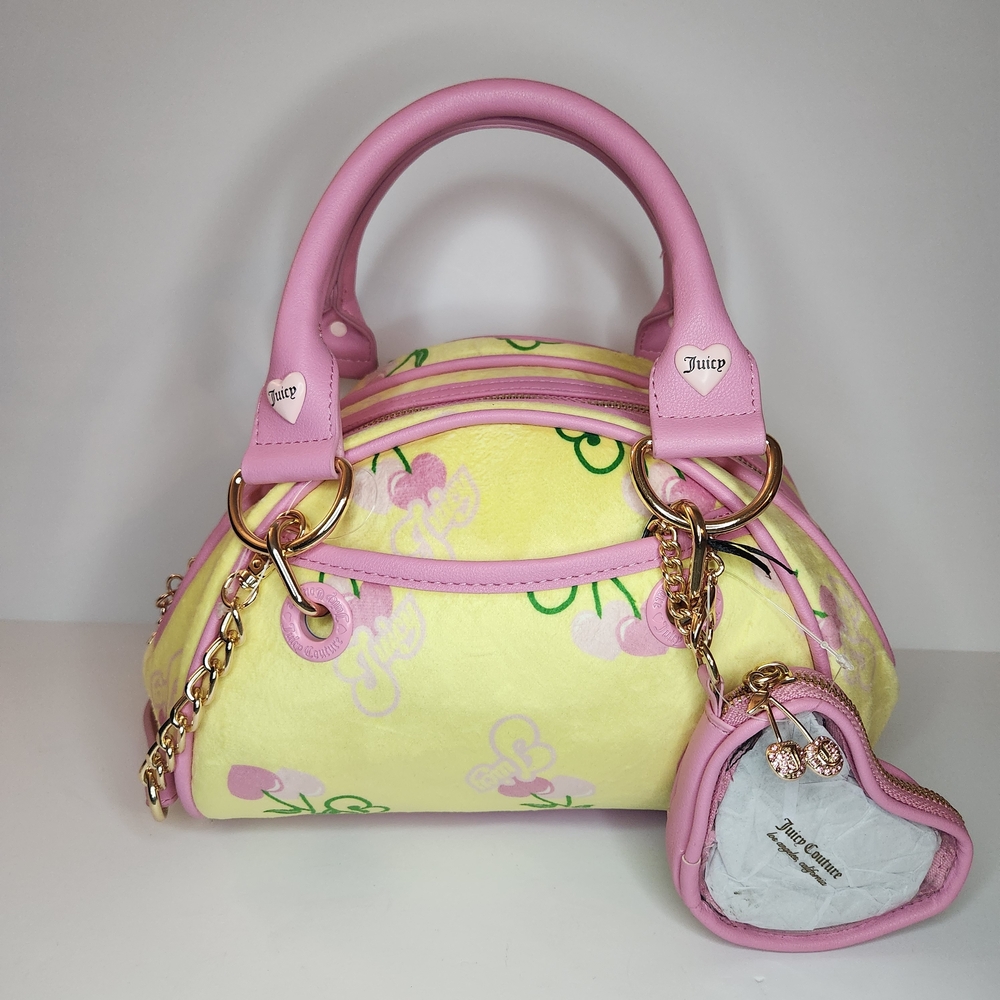 Juicy Couture Cherry Gelato Pink and Yellow Bag Retro New Viral
